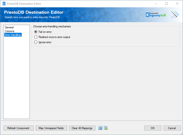 PrestoDB Destination - Error Handling